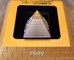 2023 Barbados $5 5oz Silver Eye of Providence Pyramid withGold Gilding & OGP/COA