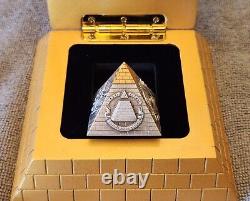 2023 Barbados $5 5oz Silver Eye of Providence Pyramid withGold Gilding & OGP/COA