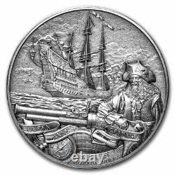 2023 Barbados $5 Captains of Fortune Queen Anne's Revenge 2oz Silver