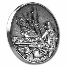 2023 Barbados $5 Captains of Fortune Queen Anne's Revenge 2oz Silver