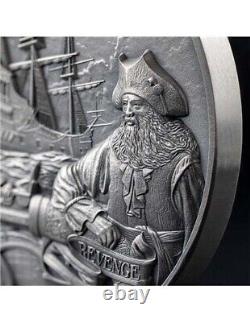 2023 Barbados $5 Queen Anne's Revenge Captains of Fortune 2 oz Silver Coin