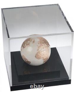 2023 Barbados Bright White Translucent Rose Gold Marble Earth 3oz Silver Coin