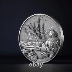 2023 Barbados Captains of Fortune Queen Anne's Revenge 2oz. 999 Silver Coin