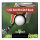 2023 Barbados Golf Ball Spherical 1 Oz Silver Icon Mint