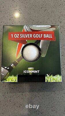 2023 Barbados Golf Ball Spherical 1 Oz Silver Icon Mint