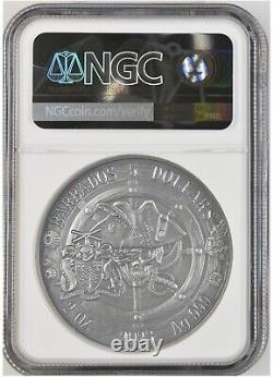 2023 Barbados Queen Anne's Revenge 2oz HR NGC Ms 70 Antiqued First Releases