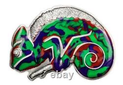 2023 Barbados Shift of Colors Chameleon 3oz Silver Color Changing Coin