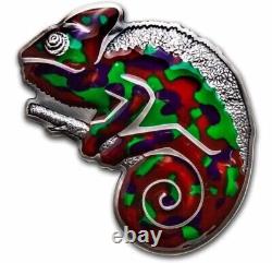 2023 Barbados Shift of Colors Chameleon 3oz Silver Color Changing Coin