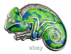 2023 Barbados Shift of Colors Chameleon 3oz Silver Color Changing Coin