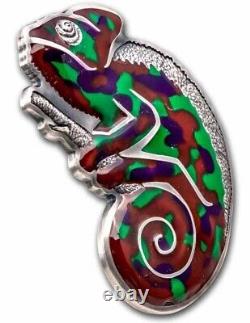 2023 Barbados Shift of Colors Chameleon 3oz Silver Color Changing Coin