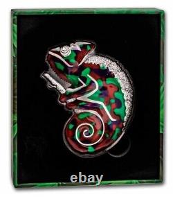 2023 Barbados Shift of Colors Chameleon 3oz Silver Color Changing Coin