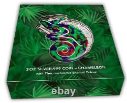 2023 Barbados Shift of Colors Chameleon 3oz Silver Color Changing Coin