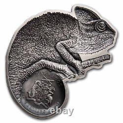 2023 Barbados Silver Shift of Colors The Chameleon Shape Coin SKU#268190