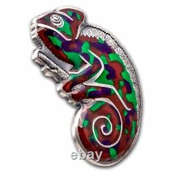 2023 Barbados Silver Shift of Colors The Chameleon Shape Coin SKU#268190