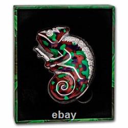 2023 Barbados Silver Shift of Colors The Chameleon Shape Coin SKU#268190