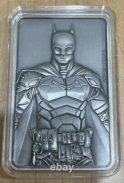 2023 Barbados The Batman 3 Oz $5 Silver Uhr Antique Bar Coin Low Mintage 250