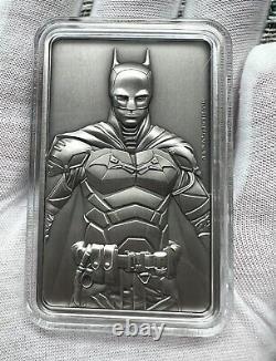 2023 Barbados The Batman 3 Oz $5 Silver Uhr Antique Bar Coin Low Mintage 250