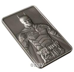 2023 Barbados The Batman 3 Oz $5 Silver Uhr Antique Bar Coin Low Mintage 250