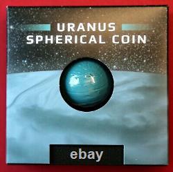 2023 Barbados Uranus Spherical Colorized Coin 1 oz. Silver, Box/COA, Free Ship