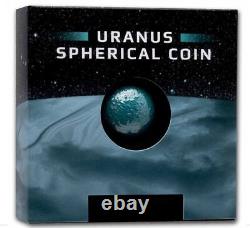 2023 Barbados Uranus The Ice Giant 1oz Silver Spherical Antiqued Coin