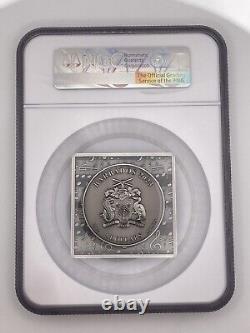 2023 Graded Barbados 3 oz Silver Vinyl Record 75th Anniversary NGC MS70