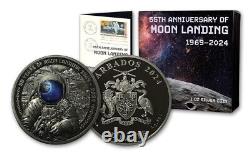 2024 55th Anniversary of MOON LANDING 1 Ounce Black Proof Silver Coin