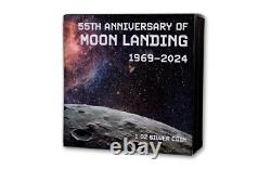 2024 55th Anniversary of MOON LANDING 1 Ounce Black Proof Silver Coin