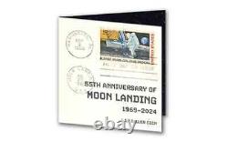 2024 55th Anniversary of MOON LANDING 1 Ounce Black Proof Silver Coin LOT#708