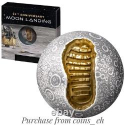 2024 Apollo 11 55th Anniversary Moon Landing, Barbados $5 1 oz Silver Coin