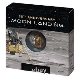 2024 Apollo 11 55th Anniversary Moon Landing, Barbados $5 1 oz Silver Coin