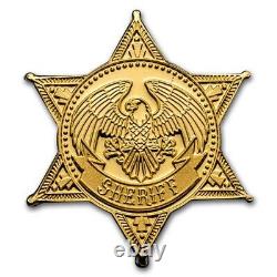 2024 Barbados 1 gram Gold Wild West Sheriff Star