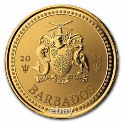 2024 Barbados 1 oz Gold Trident BU