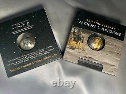 2024 Barbados 55th Anv Moon Landing 1oz Silver Antiqued Spherical Coin