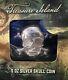 5 oz Silver $5 Treasure Island Skull Coin. 999 MINTAGE 1500 PIECES 2022 Barbados