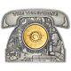 Alexander Bel the telephone 3 oz 24K gilded silver coin antiqued Barbados 2022