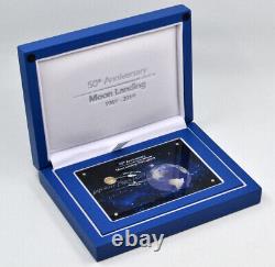 BARBADOS 2019'50 Years of Moon Landing' 1/2g Gold & 1oz. Silver Proof Coin Set