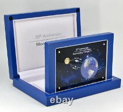 BARBADOS 2019'50 Years of Moon Landing' 1/2g Gold & 1oz. Silver Proof Coin Set