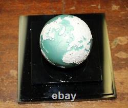 BLUE FROZEN MARBLE Planet Earth Sphere 3 oz Silver Coin 2023 Barbados (OOAK)