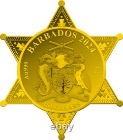 Barbados 10 Dollars 2024 Sheriff Gold Coin