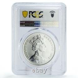 Barbados 10 dollars America Discovery Matte KM-52 MS70 PCGS silver coin 1997