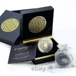 Barbados 10 dollars Vital Symbol Flower of Life Longevity bimetal AuAg coin 2020