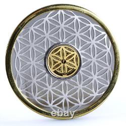 Barbados 10 dollars Vital Symbol Flower of Life Longevity bimetal AuAg coin 2020