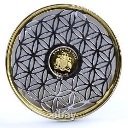 Barbados 10 dollars Vital Symbol Flower of Life Longevity bimetal AuAg coin 2020