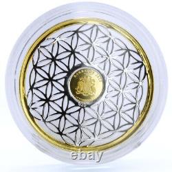 Barbados 10 dollars Vital Symbol Flower of Life Longevity bimetal AuAg coin 2020