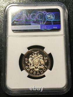 Barbados 100 Dollars 1984 Gold NGC PF70UC Triton Rare in 70 grade