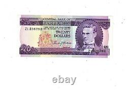 Barbados 1973 20 Dollars 1973 P34a UNC Z1 Replacement Note