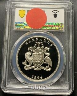 Barbados 1994 $5 Pedro A. Campo Silver Proof / PCGS PR69DCAM / Very PQ Coin