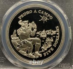 Barbados 1994 $5 Pedro A. Campo Silver Proof / PCGS PR69DCAM / Very PQ Coin