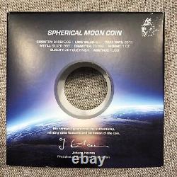 Barbados 2019 and 2024 $5 Moon Landing Spherical 1oz. 999 Silver Coins