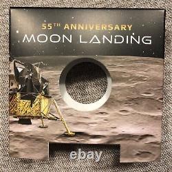 Barbados 2019 and 2024 $5 Moon Landing Spherical 1oz. 999 Silver Coins